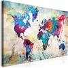 murando - Quadro Moderno Grande Dimensioni Soggiorno, Mappamondo 200x100cm | Facile da Montare, 1 Pezzo, Quadri Moderni, Grandi Dimensioni, Tela Strutturata, Decorazione da Muro, Produzione Europea