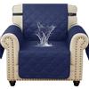Ystyle Copripoltrona 1 Posto Con Braccioli Universale, Blu Scuro | Copridivani Trapuntato Con Tasche, Copridivano Antigraffio Gatto Cani, Copri Divano Salvadivano Antimacchia Antiscivolo