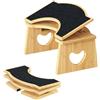 HOOBRO Sgabello Fisiologico in Legno Pieghevole per WC, Sgabello WC Pieghevole in Legno di bambù Regolabile, Pedana Antiscivolo Senza Montaggio, Colore Naturale e Nero EYL03FP01