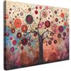 MuchoWow© Quadro Su Tela Grandi Dimensioni Quadri Moderni Soggiorno Stampa | 40x30 cm - Di Foto Decorazione Camera Letto Da Parete Con CorniceAlbero della vita - Fiori - Rosa - Hippie - Arte