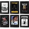 HWC Trading FR A3, Raccolta delle stampe delle locandine di Rocky autografate da Sylvester Stallone, incorniciata, formato A3, per fan e collezionisti appassionati del film