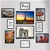 Giallobus - Set 10 poster da parete - Raccolta città Parigi - Carta Patinata - | 2 x A3 42x30cm | 4 x A4 30x21cm | 4 x A5 21x15cm | - SENZA CORNICI - Stampe moderne soggiorno