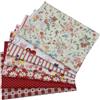 EDGEAM Tessuto di cotone al metro, patchwork, in cotone, da cucire, 7 pezzi, 50 x 45 cm, per tessuti per cucito, fai da te, scrapbooking (rosso, 50 x 45 cm)