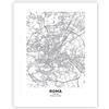 ARTTOR Stampa da Parete Senza Cornice 40x50 cm Bianco e Nero Mappa del Mondo 4682 | Città Mappa Roma Poster da Parete Poster Decorativo Decorazione da Parete Arte Poster Moderno Soggiorno ARTTOR