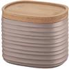 Guzzini - Tierra, Barattolo S con Coperchio, Realizzato con Materiali Riciclabili - Grigio Tortora, 12.3 x 9.4 x h 11 cm | 500 cc - 181801158