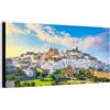 Wallazz Quadro su Tela Puglia - Quadri Moderni Soggiorno - Bari, Taranto, Lecce, Gallipoli, Foggia - Stampa su Tela Canvas HD - Quadro Moderno Soggiorno 70x140 cm