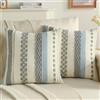 Ystyle Chenille Federe Cuscini Divano 50x50 2 Pezzi, Federa Cuscino Decorativa a Strisce con Texture Trapuntata Soffice, Boho Copricuscino Divano per Divano Soggiorno Camera, Grigio