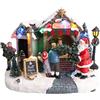 Christmas Concepts® LED illumina la scena del villaggio di Natale - 8 / 20cm (Negozio di alberi di Babbo Natale)