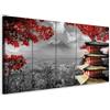 murando - Quadri Moderni per Camera da Letto, Japan, 100x40 cm | Chiodi Inclusi, 5 Pezzi, Quadro Moderno, Canvas con Struttura, Componibili, Resistenti Allo Sbiadimento, Produzione Europea