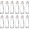 Bormioli Rocco Bormioli - Bottiglie di vetro con chiusura ermetica 'Giara', 12 pezzi | Capacità: 500 ml | Altezza totale: 26,5 cm | Perfette per olio, grappa o per servire acqua, succhi di frutta e vino