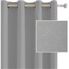 Ystyle Tende Oscuranti per Interni 2 Pezzi, 140x240 CM, Termiche Isolanti, Anti-Rumore, con Anelli, Tenda Moderna Per Camera da Letto e Soggiorno, Grigio Chiaro