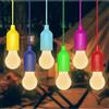 Caldarax 6 Pezzi Lampadina LED Portatile, Lampade LED Campeggio, Lampadina a Batteria con Accensione a Strappo, per Giardino, Campeggio, Festa, Guardaroba, Feste e Emergenza(Bianco Caldo)