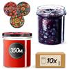 KADAX vasetti per marmellata in Vetro 350ml Ø82 Fiori Colorati - Tappo a Vite ermetico, per marmellate, Miele, confetture e bomboniere