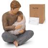 Eremaoy Statuetta dipinta a mano per papà e neonato, regalo unico per papà, compleanno, festa del papà, Natale