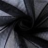 Duories 160 cm x 5 m in tulle, tessuto decorativo per matrimonio, compleanno, Natale, comunione, feste, cucito, veli da sposa, abito da sposa, runner da tavolo, tutù, gonne, fiocco, colore nero