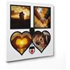 ConKrea - Quadro Personalizzato "Cuori Intrecciati" 70x70 cm - Doppio Cuore Fotografico con Foto d'Amore - Regalo Emozionante per Coppia