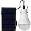 EBILUN Lampadina portatile a energia solare a LED, 15 W 130 lm, carica di energia solare, lampada di emergenza per campeggio