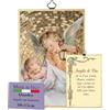 F.LLI BONELLA FRATELLI BONELLA - Quadro Angelo con Lanterna e Preghiera Angelo di Dio in Italiano - Quadro Legno in MDF di Pioppo Camera Da Letto 8 mm x 10 cm x 15 cm - Made in Italy