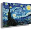 Printerland Quadro Moderno VAN GOGH Quadri moderni da Parete grande XXL Stampa su tela Canvas Decorazione muro Murale pittori arte Soggiorno Arredo Camera da letto Cucina (Van Gogh I, 70x100 centimetri)