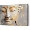 Panorama Quadro Moderno su Tela per Decorazioni Casa - Buddha Dorato 100x70 cm - Stampe di Design da Parete per Soggiorno - Camera da Letto e Cucina - Idea Regalo Originale