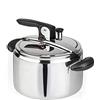 Barazzoni Pentola a Pressione Amelia+, ø22cm, capacità 5Lt, Made in Italy, Acciaio Inox 18/10, Induzione+Gas, Massima sicurezza. Triplo fondo. PFAS free.