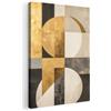 MuchoWow© Quadri Grandi Dimensioni Quadretti Da Parete Quadro Moderno | 20x30 cm - Camera Da Letto Stampa Foto Su Tela Soggiorno Cornice Decorazioni Astratto - Oro - Grigio - Forme - Geometrico