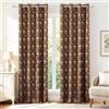 Ystyle Tende Oscuranti per Interni 2 Pezzi, 140x300 CM, Marrone | Tenda Floreale Vintage e Lussuosa, Tende Termiche Isolanti per Interni, Tdeali per Camera da Letto e Soggiorno