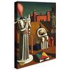 Wallazz Quadri Moderni Soggiorno Riproduzione Quadri famosi su tela - 100% Made in Italy - Giorgio De Chirico - Le Muse Inquietanti - Quadro Camera da Letto - Qualità Artigianale - 50x70cm