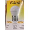 ReeR - Confezione 10 pz. Lampadina a led goccia E27 sfera opaca potenza 3,4W 3000K, luminosità 250 lumen - ideale per illuminazione da interni bagno cucina