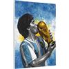 Generico Stampa su Tela, TEMA NAPOLI DIEGO ARMANDO MARADON D10 FORZA NAPOLI SEMPRE ARGENTINA 30 x 40 cm