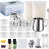 JBEIY Kit Candele Fai Da Te, Set per Fare Candele, Candele Kit con Cera d'api, Stoppini, Adesivi per Stoppini, Colorante, Kit per Fare Candele Profumate per Adulti Principianti