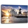 Printerland Quadri Moderni CITTA' ITALIA MILANO città Quadro moderno da Parete XXL grande Stampa su tela Canvas Decorazione Murale muro Soggiorno Arredo Camera da letto Cucina (MILANO, 70x100 cm)