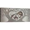 oggettando QUADRO albero della vita sacra famiglia Arredo soggiorno salotto camera da letto cucina ufficio bar ristorante Regalo utili, originali ed economici (Silver, 100x50cm)