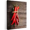 MuchoWow© Quadri Moderni Soggiorno Poster Da Parete Decorazioni Muro | 30x40 cm - Salotto Quadro Grande Foto Con Cornice Stampe Su Tela Camera Da LettoCucina - Pepe - Legno - Spezie - Erbe - Rosso