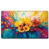Giallobus - Quadro - 24 - Fiori al vento - Tela Canvas Telaio Standard - 140x80 - Pronto da appendere - Quadri moderni per la casa