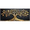 Lupia Quadro Tela Canvas Prime TREE GOLD BLACK 38x90 cm, Albero della Vita | Stampa artistica pronta da appendere, telaio legno 1,6 cm, per soggiorno camera da letto capezzale ufficio