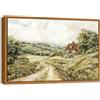 HALFLEMART Stampa su Tela Con Cornice Moderno Paesaggio con Cottage Vintage Pittura Quadri su Tela Casale Rustico Quadri Moderni Poster Estetica Stampa da Parete Soggiorno Camera da Letto Bagno 30x40cm