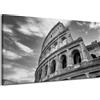 GP TONER Quadro su tela Colosseo bianco e nero 120X70 cm