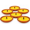 KORAT Candele alla Citronella da Esterno Set 6 Pezzi, Candele Antizanzare in Cotto, 14,5 cm, 140 g, Durata fino a 7 Ore, per Giardino Terrazzo Balcone Patio, Cene Aperitivi e Serate Estive Outdoor