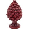sicilia bedda - Pigna in Ceramica Siciliana - Prodotto Realizzato Interamente a Mano - Pigna Decorativa (Bordeaux, 13_x_8Cm)