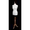 The Shopfitting Shop DELUXE Taille 14/16 The Shopfitting Shop Mannequin/buste de couture Mannequin femme, blanc Jersey en bois effet hêtre trépied