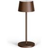 Madrigal Stilosa XL Lampada da Tavolo Senza Fili - Abat Jour Led Ricaricabile Scrivania e Comodino di Design - Lume Touch USB C - Luce Wireless Salotto - Dimmerabile - Lampade Ristorante - Bronzo