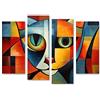 islandburner Quadro su tela Gatto astratto stile pittura Pablo Picasso Pet Art JBZJ Quadri Stampe Immagini Murale Decorazione da parete