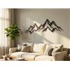 VAILLA Montagne Quadri Moderni Soggiorno - Legno 3D Decorazione da Parete | Legno MDF 6 mm, Tagliato al Laser, Paesaggio Montano, 5 Misure, Nero Argento Oro, personalizzabile, Soggiorno Cucina