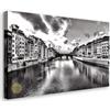 Wallazz Quadri Moderni Soggiorno Firenze, Ponte Vecchio, Arno, Skyline, Cipressi - 100% Made in Italy - Stampa HD su Tela Canvas - Quadro Camera da Letto - Qualità Artigianale - 70x140cm