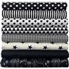 aufodara 8 Pezzi 50 x 50 cm Tessuti Tessuto Cotone Stoffa Patchwork Cucito Creativo Stoffe a Metro Materiali per Hobby Creativi DIY Fatto a Mano (Nero)