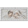 Lupia - Quadro Moderno su tela con Cornice PRINCE Multicolor THE KISS CERAMIC MIX SILVER, con Glitter brillantini, 63x133 cm, per Soggiorno, Camera da Letto, Testata Letto, Capezzale, Sacra Famiglia