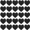 QUARKZMAN Cuore in Feltro Pom Pom Cuori per Decorazioni Creazione San Valentino 4cm x 4cm per Decorazioni Domestiche Feste Artigianato Arte, Nero, Confezione da 100