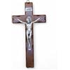 La Balestra Crocifisso da Parete - San Benedetto - Artigianale Made in Italy Cristo e INRI Placcati Argento 999 - Crocifissi da Parete in Legno, Cura e Precisione dei dettagli di Gesù Crocifisso - 21,5X9,5 cm
