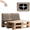 SYLC Impermeabili Fodere Per Cuscini Pallet Da Esterno, Elastico Terciopelo Copri Cuscini Per Bancali, Protezione Per Mobili Divano Giardino Lavabile (Taupe,Back 120×40×10/20cm)